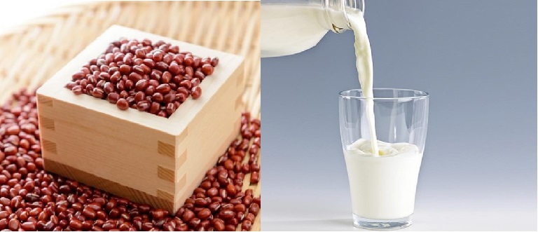 Bột đậu đỏ kết hợp với sữa nhiều công dụng 
