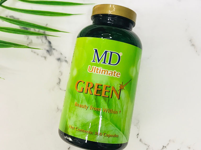 Thuốc uống trị mụn ẩn MD Ultimate Green với các thành phần tự nhiên