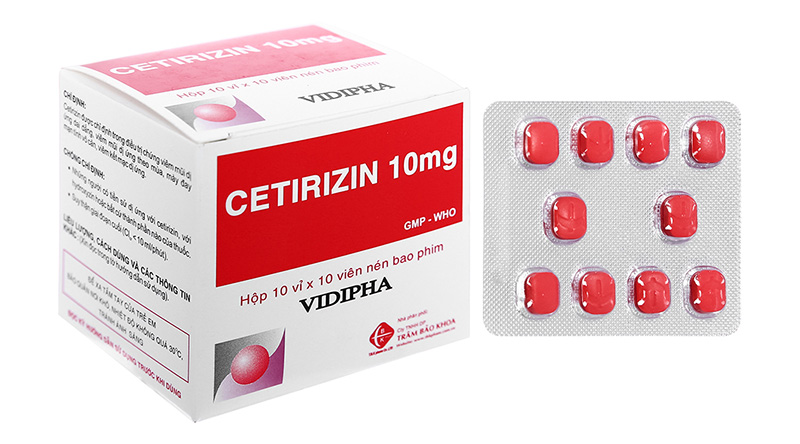 Cetirizin giảm triệu chứng ngứa, mề đay
